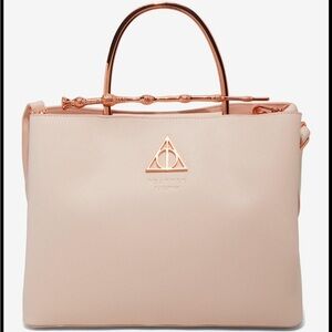 Harry Potter Loungefly Rose Gold Accented Pale Pink Tote